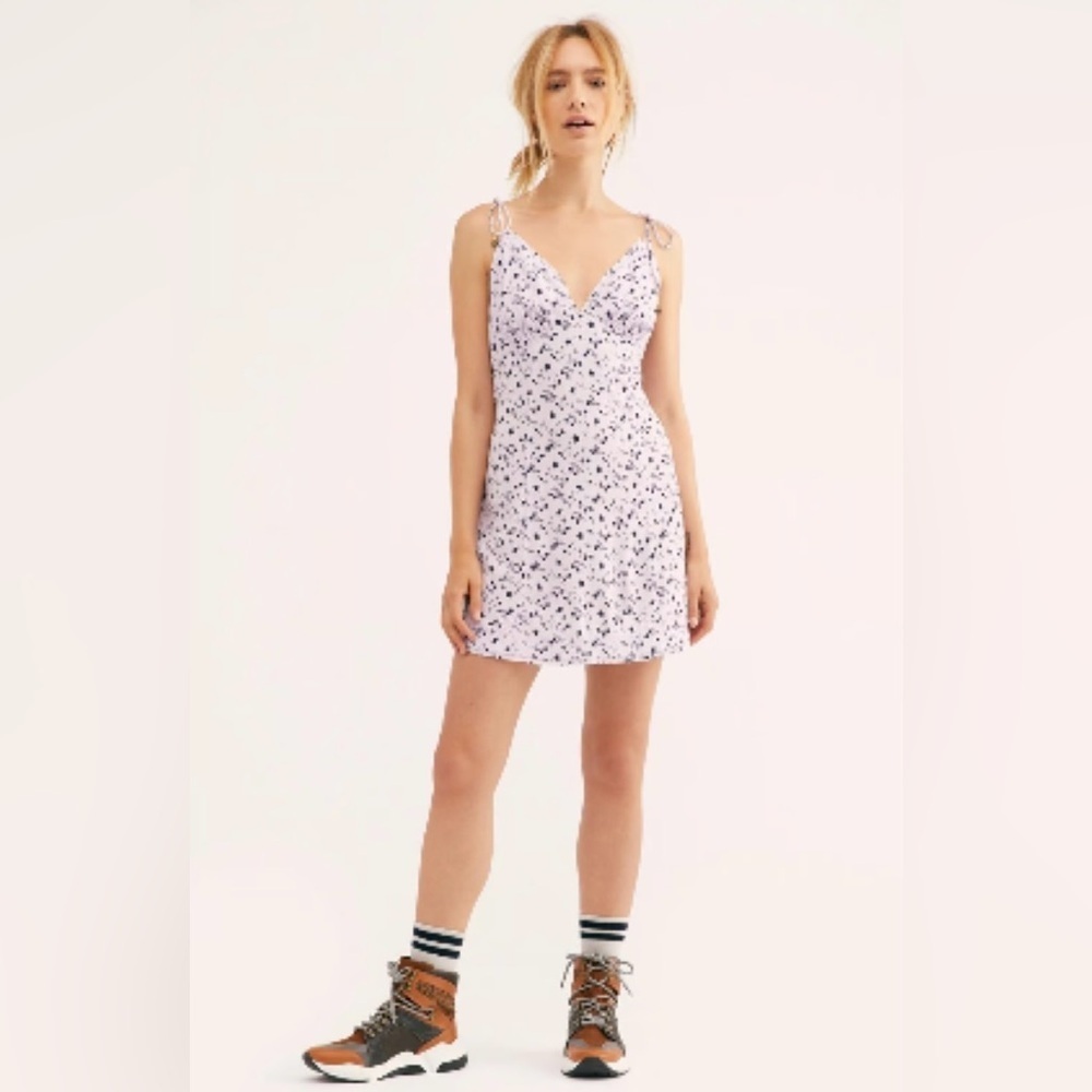 Free People Turning Heads Printed Mini Dress, size Large
